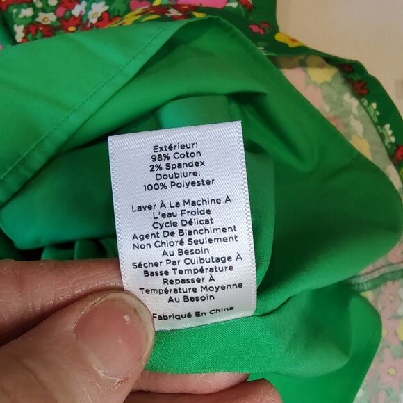 Talbots Springtime Floral Shift Dress in Green/Multicolor Size 2 Petite - Picture 10 of 13